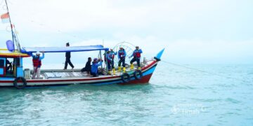 PT Timah Tenggelamkan Artificial Reef, Nelayan Tanjung Kubu Bangka Selatan Jadi Lebih Mudah Tangkap Ikan