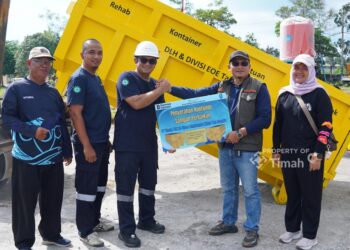 PT Timah Bantu Perbaikan Kontainer Sampah, Dukung Kebersihan di Kabupaten Bangka