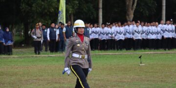 Polwan Asal Payung Ini Pimpin Upacara HUT RI di Bangka Tengah, Ternyata Jabat Kasatlantas