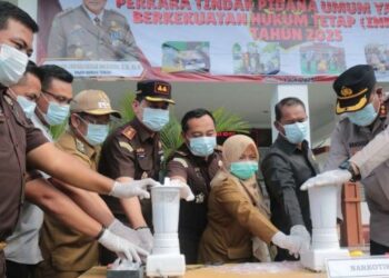 Sinergi Kejari dan Pemkab Bateng, 222 Paket Sabu dan Barang Bukti Lain Dimusnahkan