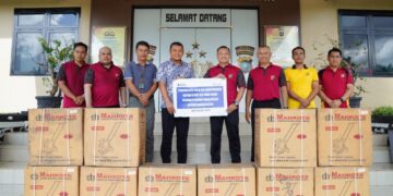 Bantuan Mesin Tanam Jagung PT Timah Diserahkan ke Polres Bangka Selatan