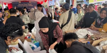 Ribuan Masyarakat Serbu Pasar Murah Pemprov Sumsel dan Bank Sumsel Babel 