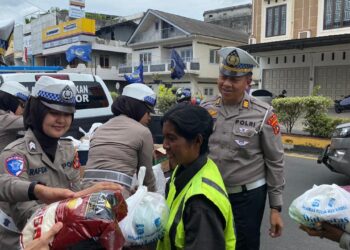 Ditlantas Polda Babel Salurkan Bantuan Ketahanan Pangan dan Sembako ke Warga