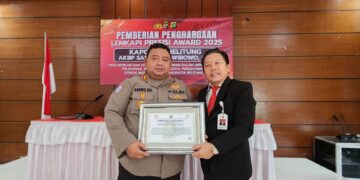 Kinerja Cemerlang, Kapolres Belitung Dianugerahi Presisi Award 2025 dari Lemkapi