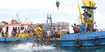 Knalpot Sitaan Ditlantas Polda Babel Jadi Rumpon di Perairan Rebo, Kolaborasi PT Timah dan Kepolisian