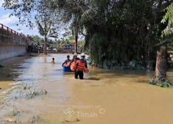 Tim ERG PT Timah Tbk Beri Pelayanan Kesehatan bagi Pengungsi Banjir Langkat