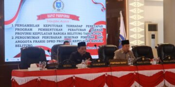 Sejumlah Agenda DPRD Babel Alami Perubahan, Paripurna Penetapan Propemperda Ditunda