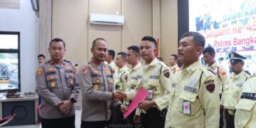 Sembilan Personel Satpam PT TIMAH Tbk Terima Penghargaan dari Kapolres Bangka Barat