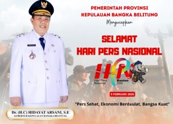 Apresiasi Gubernur Babel Hidayat Arsani untuk Insan Pers pada Peringatan Hari Pers Nasional 2026
