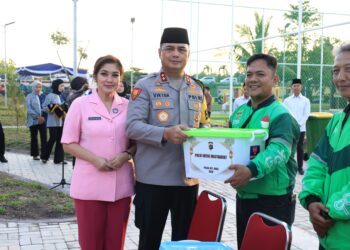 Bukber Bersama Ojol Warnai Syukuran HUT ke-23 Polda Babel