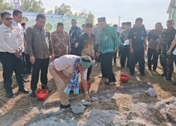 Selain Salurkan Bantuan Material Babel Letakkan Batu Pertama Pembangunan Sarana Ibadah MAN 1 Belitung