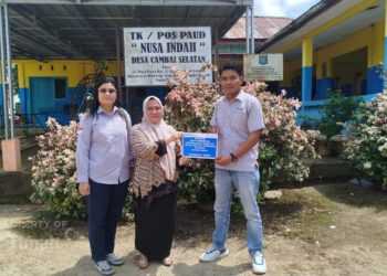 PT TIMAH Serahkan Bantuan untuk TK-Pos Paud Nusa Indah di Bangka Tengah
