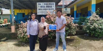 PT TIMAH Serahkan Bantuan untuk TK-Pos Paud Nusa Indah di Bangka Tengah
