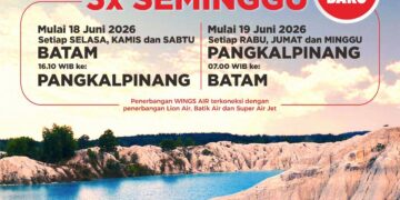Wings Air Buka Rute Batam–Pangkalpinang, Sekaligus Buka Peluang Kerja bagi Warga Lokal