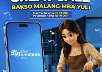 Promo Kuliner Palembang, Bank Sumsel Babel Beri Diskon Rp10 Ribu Lewat QRIS BSB Mobile