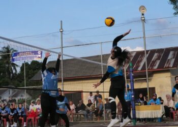 11 Tim Voli Putri Ramaikan Kades Cup I Desa Terong, PT TIMAH Jadi Pendukung Utama
