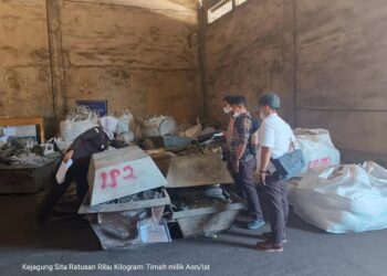 104 Ton Timah Milik Aon dari Smelter di Belitung Timur Jadi Aset Rampasan Negara