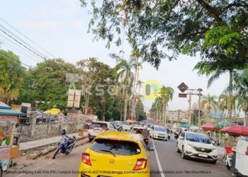 Jantung Kota Pangkalpinang Semrawut, Trotoar Masif Beralih Fungsi Kerap Picu Kemacetan Parah