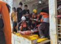 Kapal Kandas Akibat Cuaca Buruk Tutup Alur Pelabuhan Pangkalbalam, 253 Penumpang KM Sewindu Dievakuasi