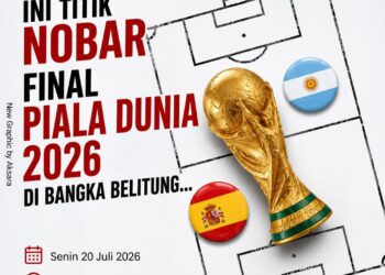 Ini Titik Nobar Final Piala Dunia 2026 di Bangka Belitung, TVRI Libatkan UMKM