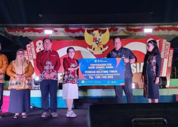 Bank Sumsel Babel Gelontorkan Rp100,16 Juta untuk Gizi Anak di Wilayah Terluar Beltim