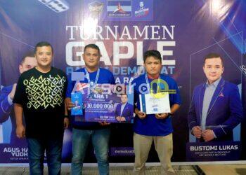 Rp24 Juta Diperebutkan, CKSB Bangka Selatan Juara Turnamen Gaple DPD Demokrat Babel