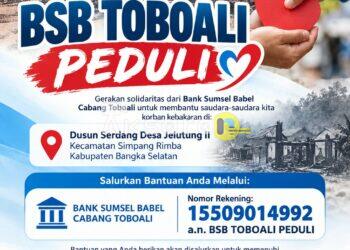 BSB Toboali Gerakkan Solidaritas, Donasi Dibuka untuk Korban Kebakaran Serdang