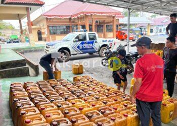Ratusan Jerigen Pertalite Subsidi Disita di Toboali, Pria 64 Tahun Jadi Tersangka
